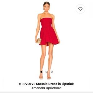 Amanda Uprichard XS Red Mini Dress Stassie Dress